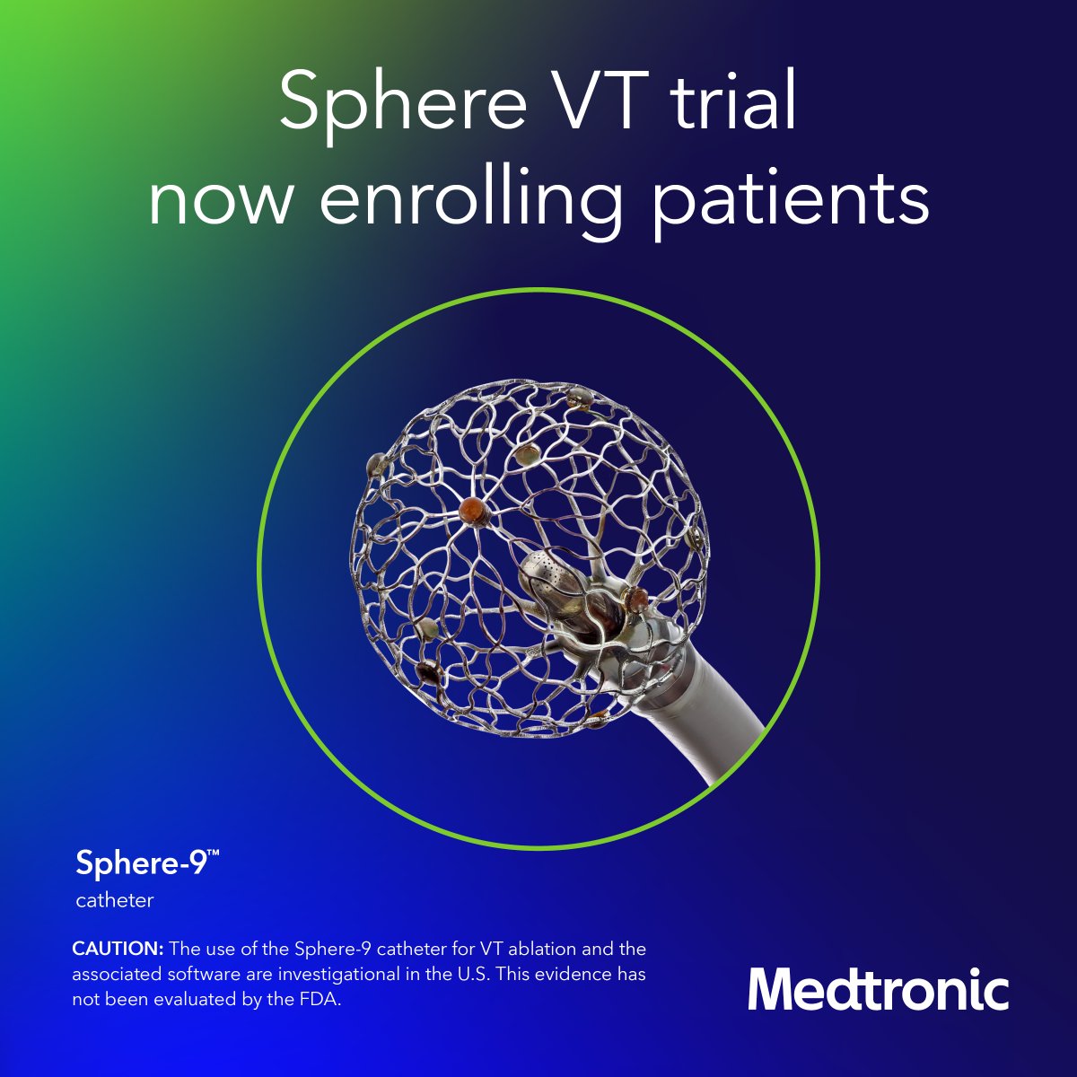 MDT_EPAblation's tweet photo. We are excited that the first U.S. sites in the Sphere VT pivotal trial have now been activated. This trial reflects Medtronic's intent to broaden treatment options for patients with ischemic VT using the Sphere-9™ catheter.

Read the announcement: https://t.co/kN1vcY6YoS https://t.co/7ew92abCES
