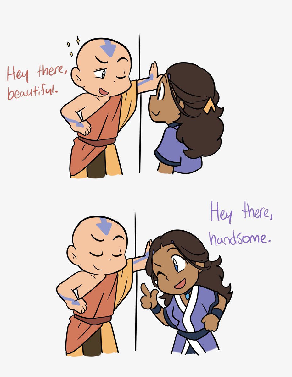 caroliner_draws's tweet photo. he’s still in disbelief that THE master Katara is in love with him #Kataang https://t.co/Mot4doaYO6