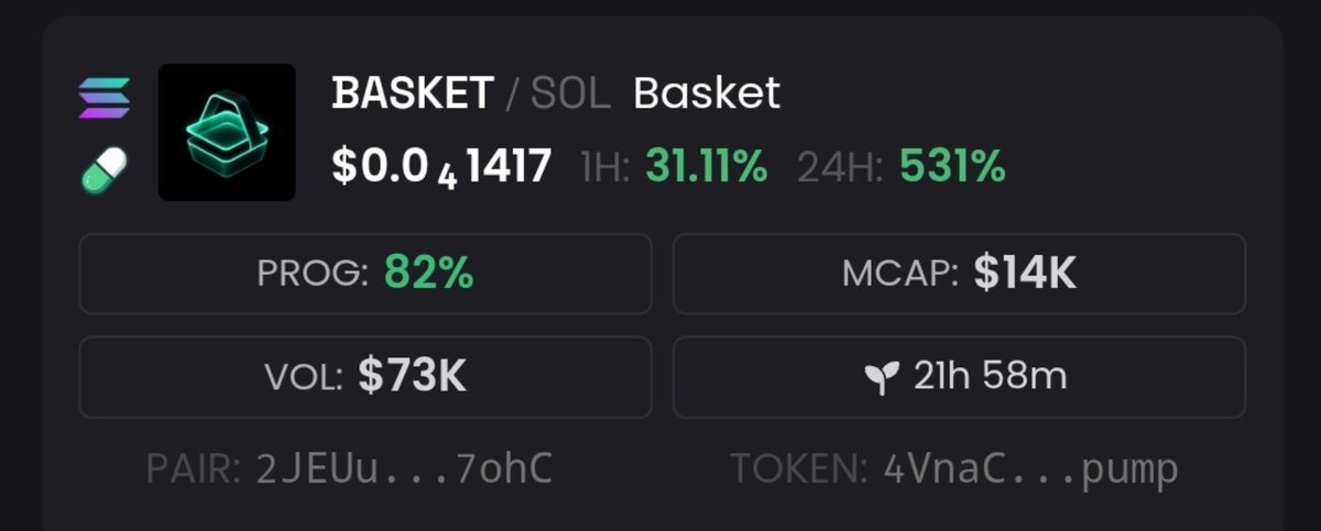 Tradorman's tweet photo. This is criminally undervalued considering all the features they’ve built.

$STONK made for @raydium

$BASKET for @Pumpfun @a1lon9

4VnaCje2AUzyWUKJDtwmpFjzewE4bx2B6Ha4HgS4pump https://t.co/7lwV4J8wbo