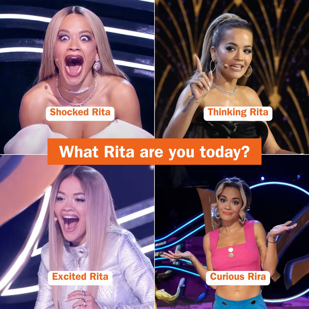MaskedSingerFOX's tweet photo. Rita and her many, many moods. 😅 #TheMaskedSinger https://t.co/7MJsFakJMY