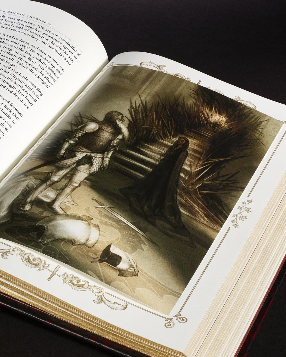 foliosociety's tweet photo. The Iron Throne is still within reach... 🐉 

Win a lettered copy of our sold-out Limited Edition of A Game of Thrones, signed by George R. R. Martin.

To enter:
🐉 Like the post
🐉 Reply and tag a Westeros fan
🐉 Follow @foliosociety

Closes midnight 24 August (UK). T&amp;Cs online. https://t.co/B732P24b7S