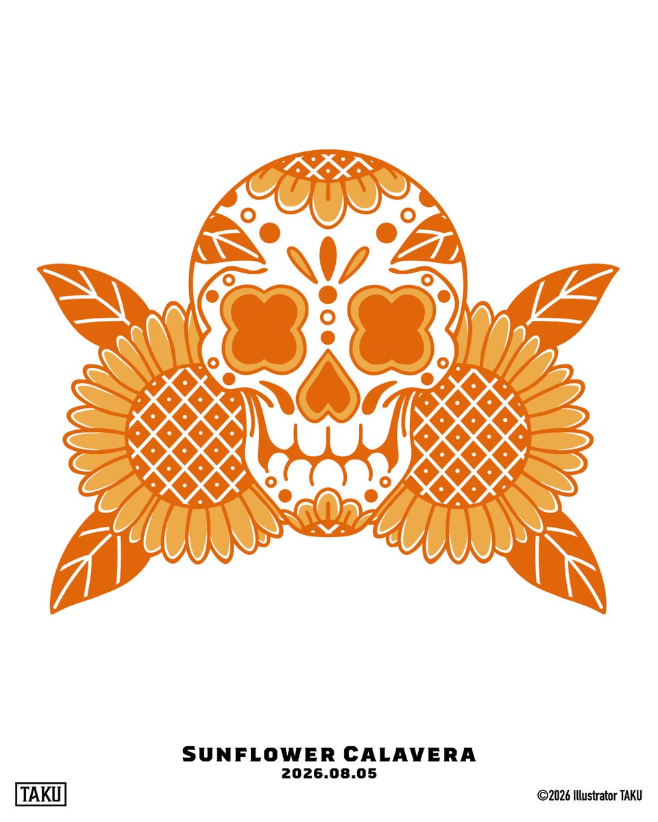 takuya_illust's tweet photo. メキシカンスカル×向日葵💀🌻

 #イラスト  #illustration https://t.co/fKVw9bs2Iz