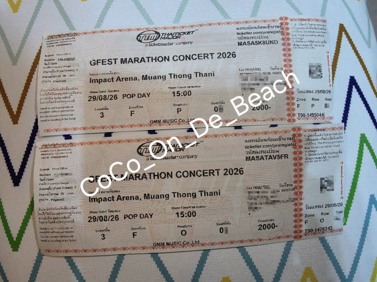 Bluebellringri1's tweet photo. ขาย MarathonConcert2026 
วันที่ 29 pop day
โซน F จำนวน 2 ใบ นั่งติดกันแนวบนล่าง
O-0X กับ P-0X ขายยกคู่ 5000 บาท
นัดรับชนมือ โคราช เซนลาด ฟิวเจอร์
Dm ไม่แอดไลน์

#MarathonConcert2026 https://t.co/GatXJDpWMH