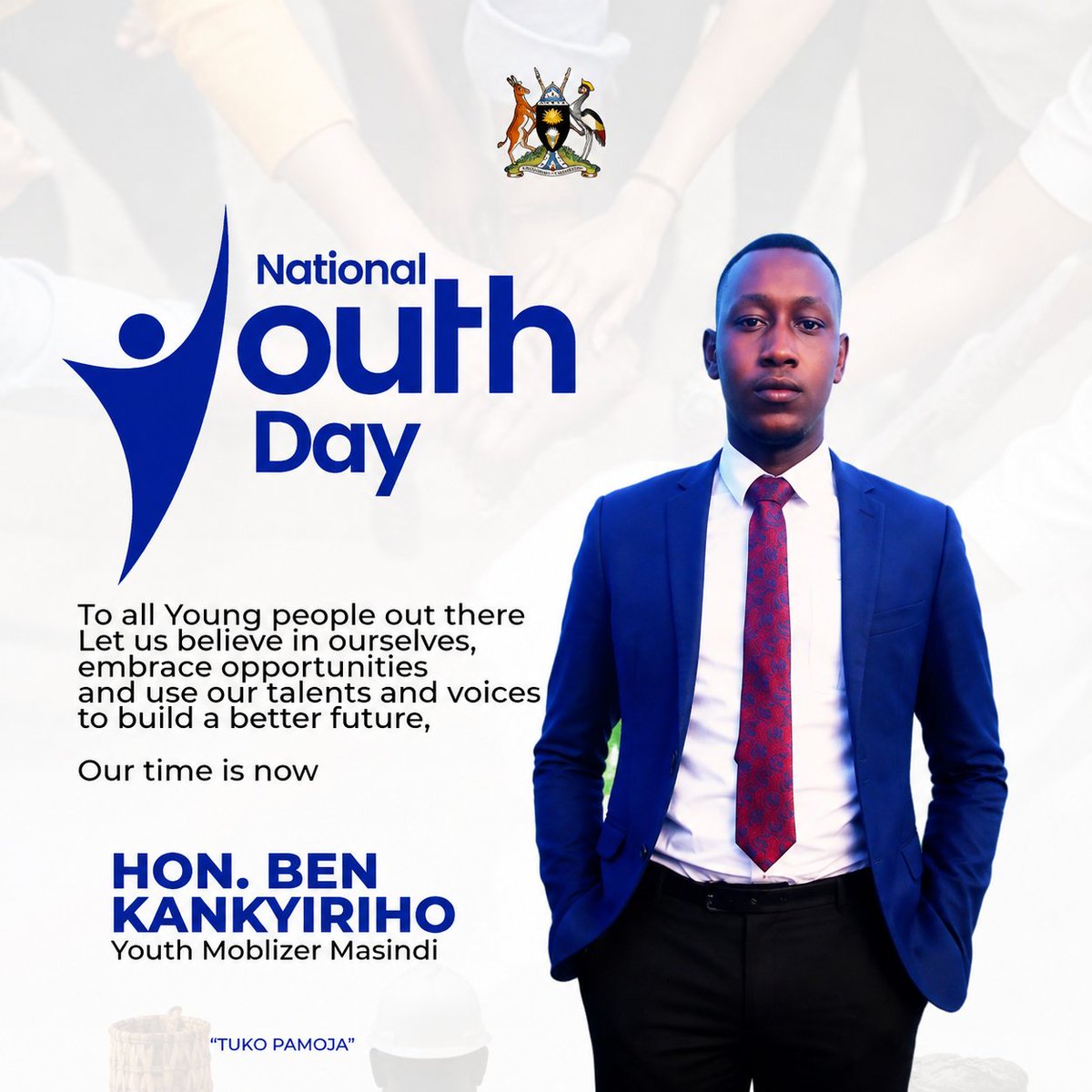 BenNatamba55282's tweet photo. The future belongs to the Youth but the future we want must be built today. Let us stand together, embrace unity, respect one another, use our talents to creat opportunities for ourselves and our communities. Our Voices matter, our actions today will shape the Uganda of tomorrow https://t.co/BlbQ3CZEwb