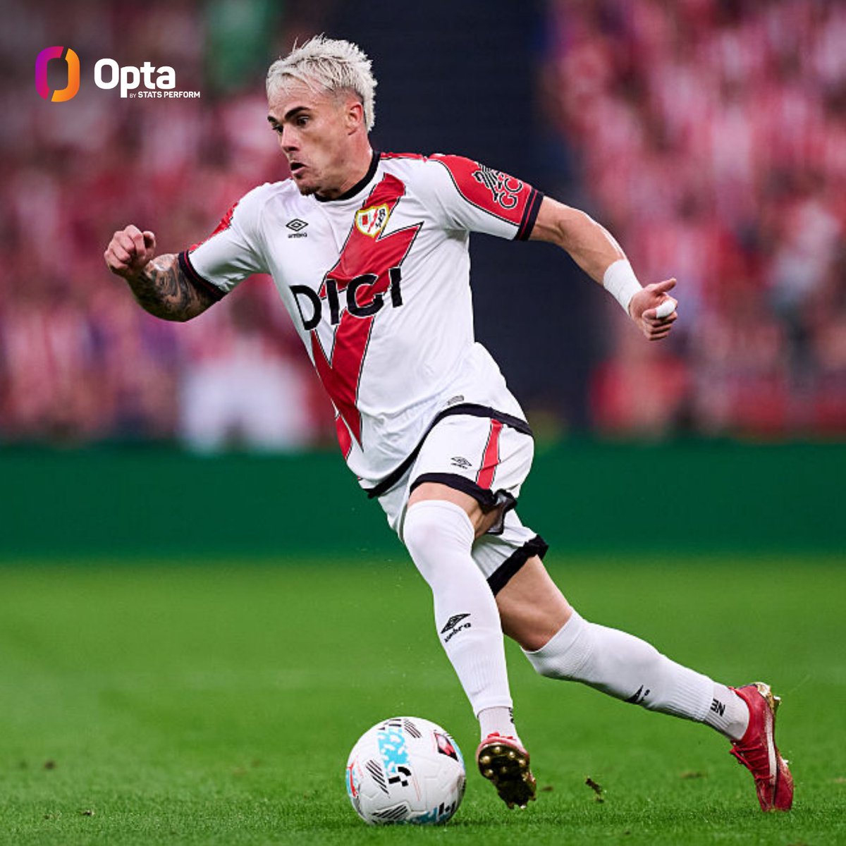 OptaJoe's tweet photo. 69 - No full back made more carries into the opposition half than Pep Chavarría in LaLiga last season (69).
 
⚡️ Untameable. https://t.co/9HePycHPPY