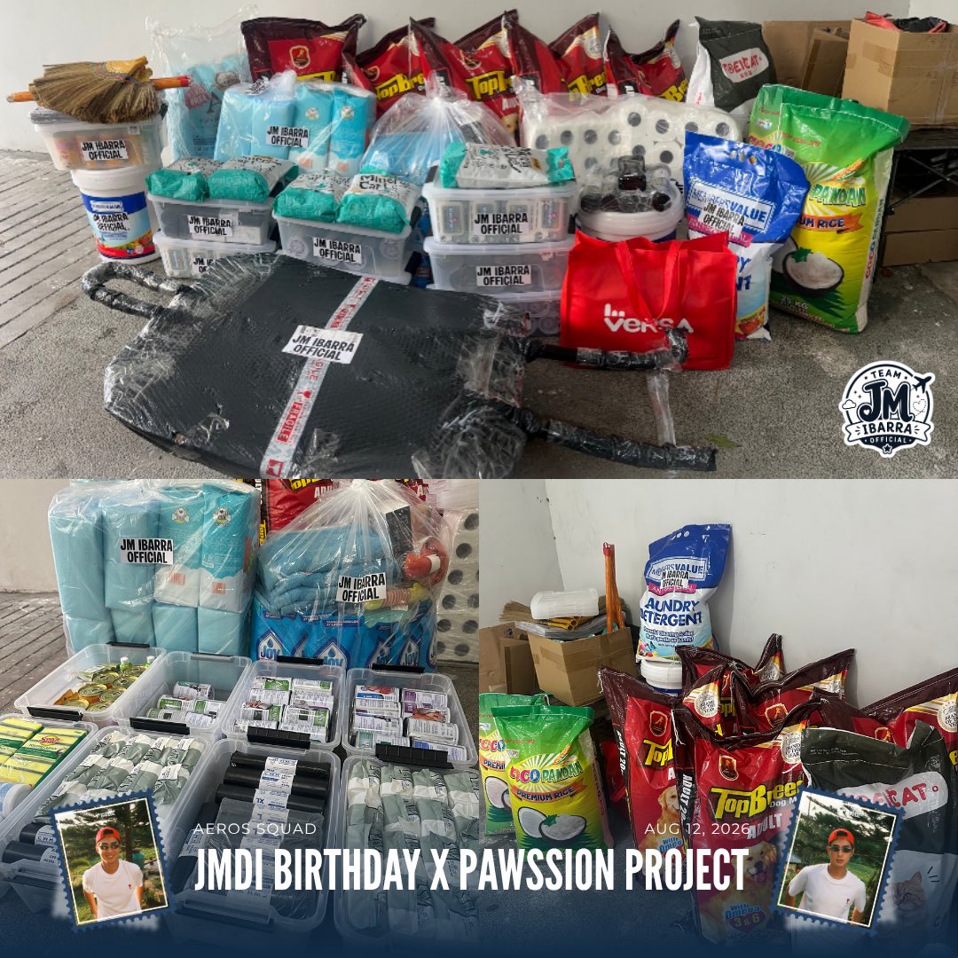 TeamJMIbarraOFC's tweet photo. 𝗝𝗠 𝗜𝗕𝗔𝗥𝗥𝗔 𝗕𝗜𝗥𝗧𝗛𝗗𝗔𝗬 𝘅 𝗣𝗔𝗪𝗦𝗦𝗜𝗢𝗡 𝗣𝗥𝗢𝗝𝗘𝗖𝗧 🐾

When we say, “Where JM goes, Aeros follows,” we truly mean it.

We are incredibly grateful to be part of your first charity project with PAWSsion Project. Seeing your genuine love and compassion for rescued dogs was truly inspiring and reminded us why we proudly support you—not only as an artist, but as someone with a kind and generous heart.

Despite the heavy rain and long travel, nothing could stop us from coming together for a meaningful cause. Every effort was worth it, knowing that we were able to help make a difference in the lives of the rescued dogs under PAWSsion Project’s care.

To our generous sponsors, and every Aeros who contributed in any way—thank you from the bottom of our hearts. Your kindness made this project possible. Every donation, no matter how big or small, helped make a difference in the lives of these animals.

JM, thank you for continuously inspiring us to give back, spread kindness, and use our platform for good. May this new chapter of your life be filled with happiness, success, good health, and endless blessings. We are proud to celebrate not just your birthday, but the beautiful impact you create wherever you go.

Here’s to more meaningful projects, more lives touched, and more memories together.

Advance Happy Birthday, JM! 💙

#JMIbarra | @jmdibarra_