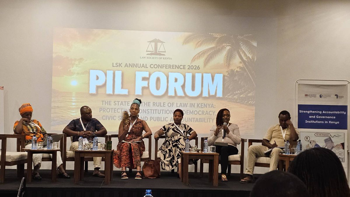 TISAKenya's tweet photo. At the LSK Annual Conference PIL Forum, Diana Gichengo, our Executive Director, challenged us to think about what happens between elections.

Kenya voted in 2022. The next election is 2027. But can citizens afford to wait five years to demand accountability for decisions being made today?

“So social accountability, public participation is what we do in between the electoral periods.”

Article 1 gives citizens the foundation to remain active participants in governance, not just voters at election time.