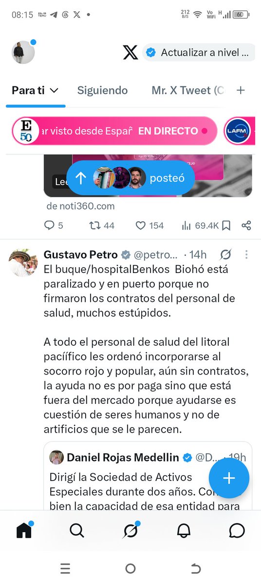 JoePolitecnico's tweet photo. @ojocolombia2026 @petrogustavo Y dicen que es mentira y dando órdenes como los buenos como si mandara https://t.co/Z1PYFYCPE0