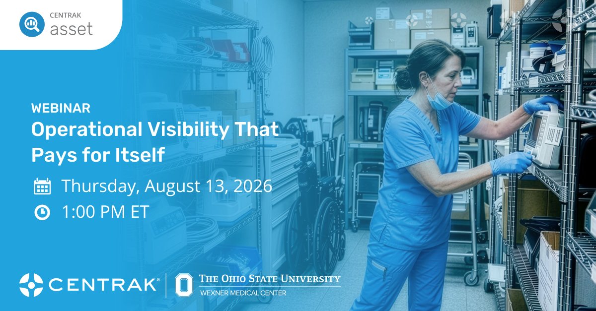 CenTrak's tweet photo. Join us tomorrow for our webinar, Operational Visibility That Pays for Itself, to hear from industry experts as they discuss turning asset visibility into measurable #ROI.

Register here:https://t.co/1YifdMmtUc

#RTLS #Healthcare https://t.co/3gk8Chw1yM