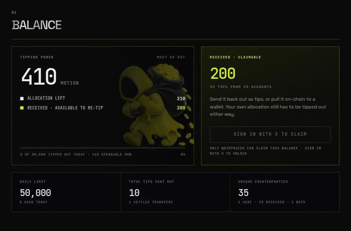 motmott72's tweet photo. Still trying to figure out how the @motiontip points are being calculated 👀

I’ve been active, posting and engaging with the community, but the allocation doesn’t seem to move much.

Maybe there’s something I’m missing. Anyone else experiencing the same thing?
@tipmotion https://t.co/ZTAon2ri1q