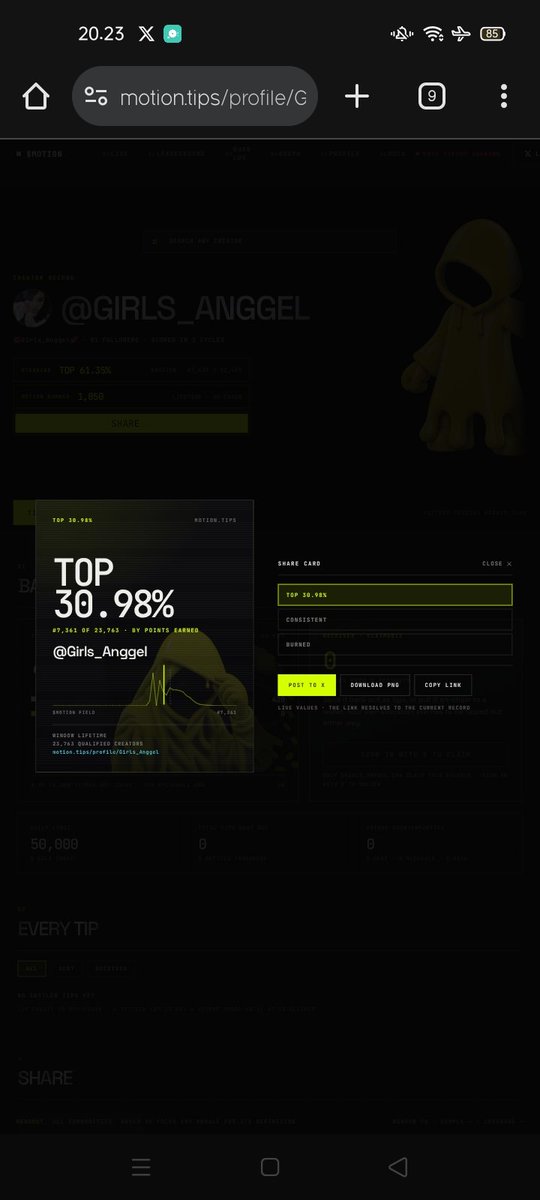 Girls_Anggel's tweet photo. Belum Sampai 24 Jam Saya Sudah mendapatkan Poin 420 #Motion 🥰🥰
Tetap Semangat 💪💪
Thanks @tipmotion @motiontip
💓💓

Coba komentar kalian mendapatkan berapa Poin.?? 

bisa jadi aku memberikan sedikit tip untuk komentar..😊🙏

https://t.co/CpT72qNqjq https://t.co/JPWtEECmUm