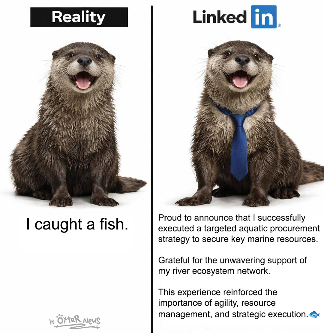 In_Otter_News2's tweet photo. Please get him off LinkedIn... https://t.co/VMNlUepvSZ