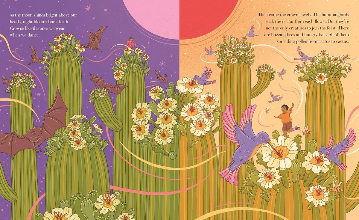 morgangaynin's tweet photo. Sharing some lush, imaginative artwork by Gaby D'Alessandro for SAGUARO, written by Laekan Zea Kemp and publishing from Neal Porter/Holiday House in October. 

Check it out here: https://t.co/MSU26duEdv 

#kidlitart #picturebooks #hispanicheritage https://t.co/KcYTL3kFWo