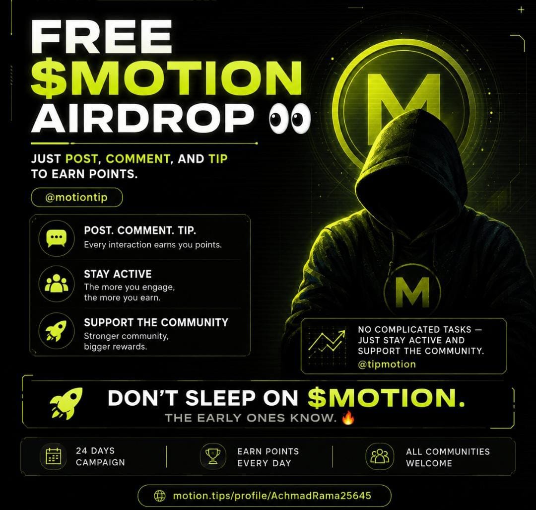 tired35100's tweet photo. Been watching $MOTION closely lately 👀

Something interesting is happening around the community.
The best part? You don’t need to overcomplicate it.
Just show up, participate, and be part of the movement.

@tipmotion and @motiontip https://t.co/3FT8XcIbQj