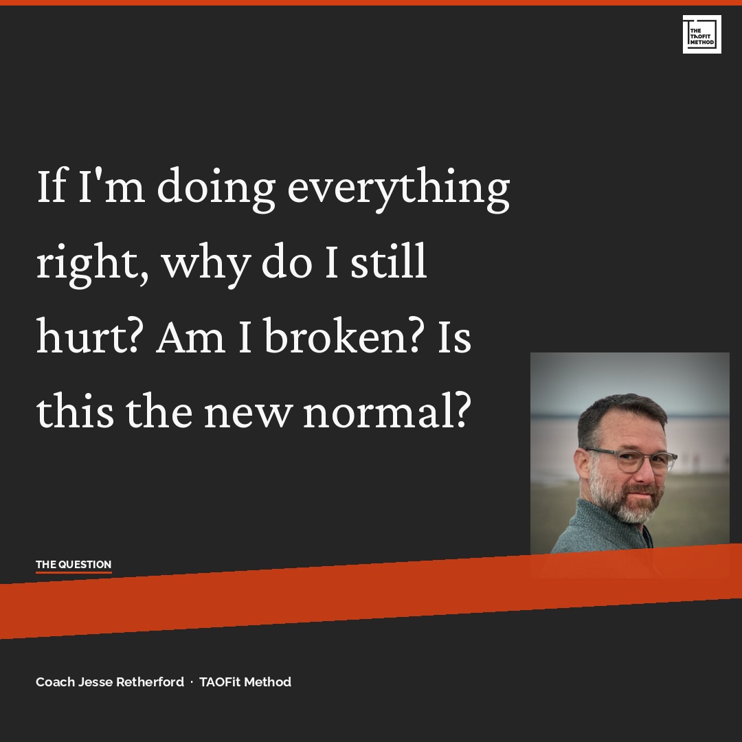 Thetaofitmethod's tweet photo. THE QUESTION
Most people who end up in chronic pain have tried hard. They did the therapy, the stretching, the adjustments. The pain came back anyway. 
 Full post at the link in bio.
#TAOFitMethod #ThePyramid #ChronicPain #CoachJesse
#WhyAmIStillHurting #MovementEducation https://t.co/1wUbzYCKYM