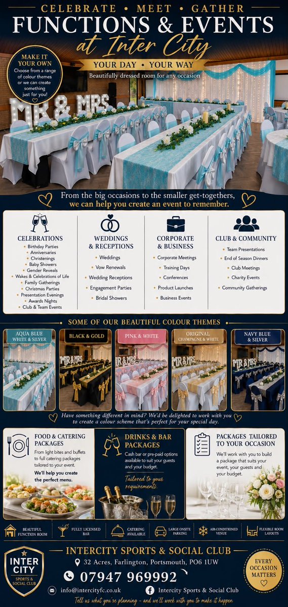 Inter_City_FC's tweet photo. Our pavilion is open to all for hire for functions and events, including all your catering needs. Please enquire. https://t.co/uHK59jXZTe