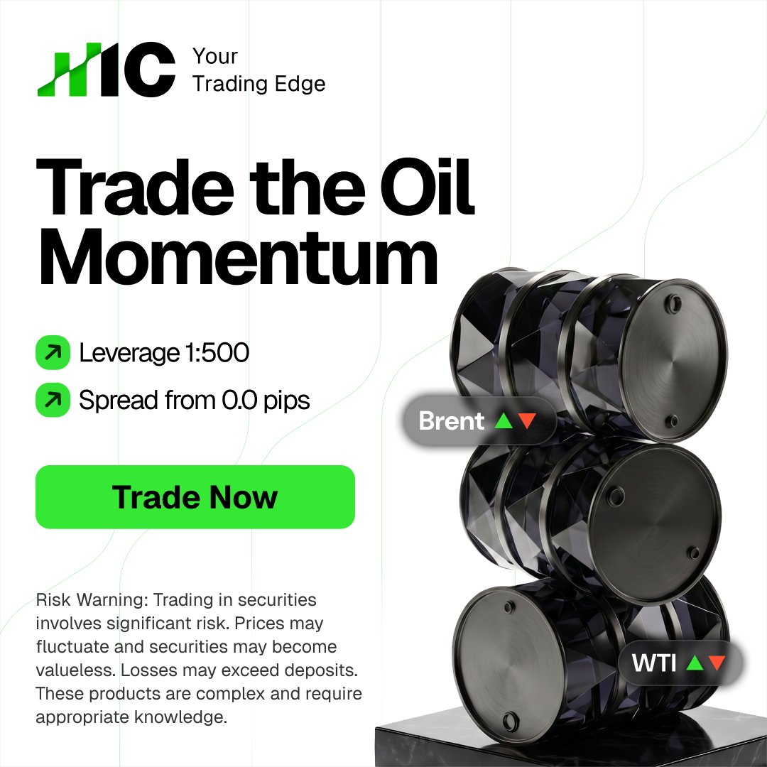ic_com_official's tweet photo. Capture the opportunities in the oil market. Gain a competitive edge with our superior trading tech, ultra-fast execution and leverage up to 1:500.
*Trading in securities involves significant risk.