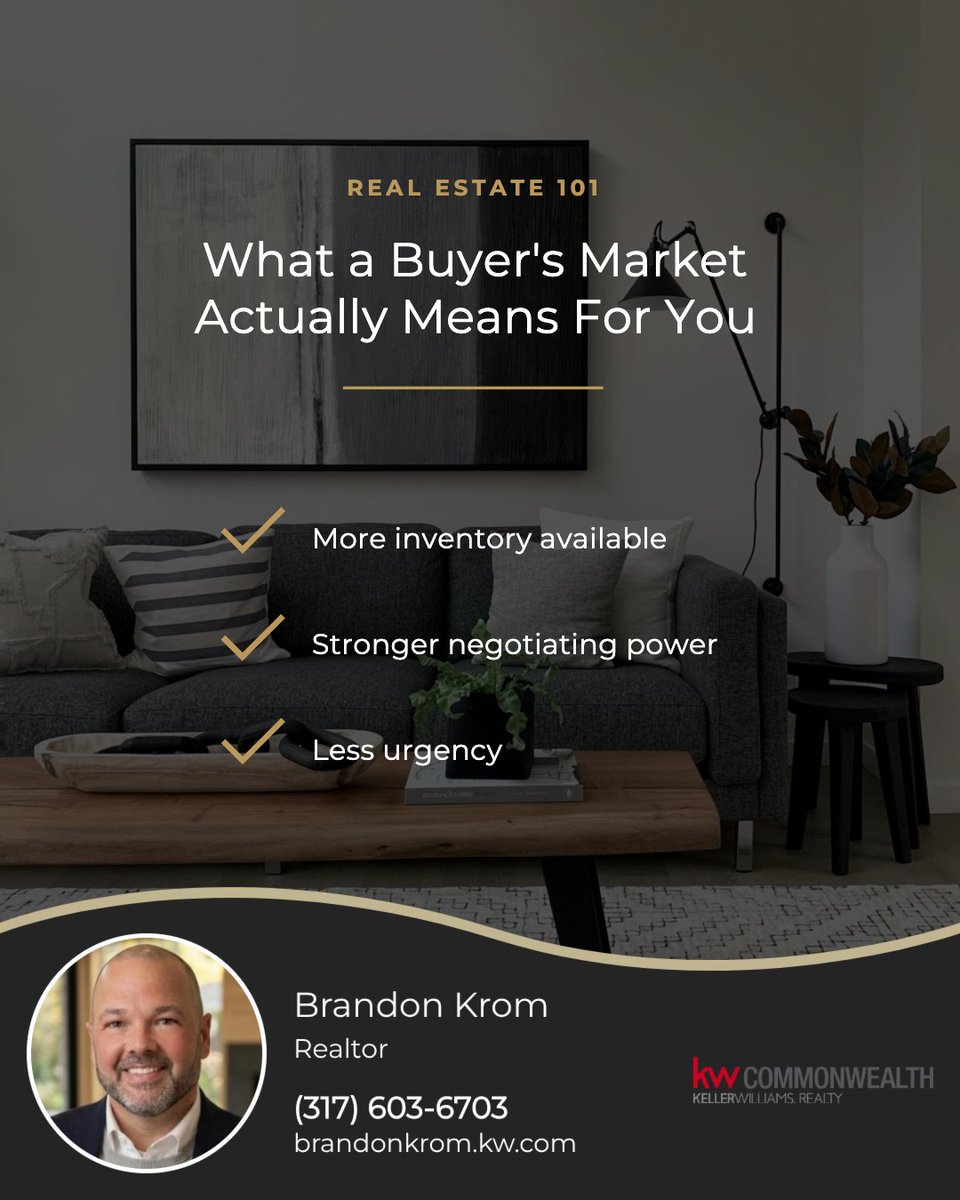brandonk0404's tweet photo. A buyer's market happens when there are more homes for sale than there are active buyers, which means:

🏠 More choice 
🤝 More leverage 
⏳ Less pressure

Reach out today to find out what the current conditions look like in our area.

#luxury #luxuryhome #luxuryagent https://t.co/E9LHhiqeGP