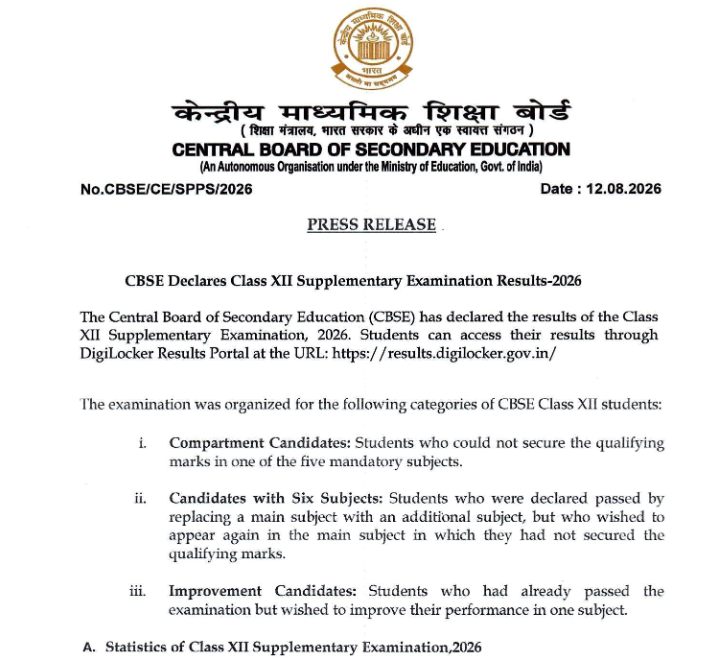 srofficial2012's tweet photo. CBSE Board Class 12th Supplementary Result 2026 Declared
#SarkariResult #CBSE #Class12thResult #SarkariResultOfficial
Click to Download :
https://t.co/zn8b7qiTUp https://t.co/1c0gSgwjrg