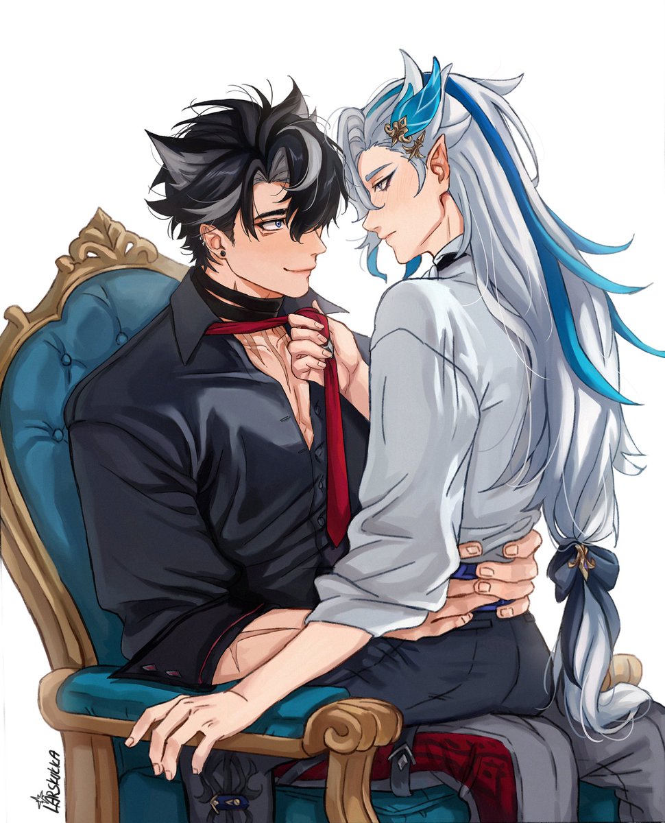 larskukka's tweet photo. ( ͡° ͜ʖ ͡°)

#リオヌヴィ #wriolette #GenshinImpact #fanart https://t.co/0lsjzlEWlz