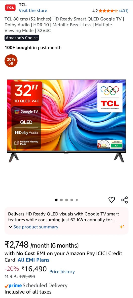AshokKollipaka's tweet photo. Sealed piece available for 15,500
TCL 32 Inch QLED GOOGLE
Please text me who are interested
Installation team will come for setup
Location: Malkajgiri hyderabad 500047
#TCL #32 #QLEDTV #GOOGLETV #hyderabad #Malkajgiri #secunderabad #tarnaka #lalapet https://t.co/IASuno8i8r