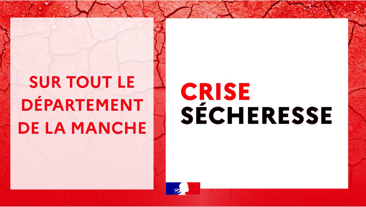Image de Préfet de la Manche - 🚨💧 Sécheresse : l’ensemble du département de la Manche passe en niveau « crise »
La sécheresse