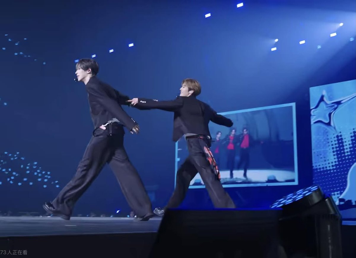 paintedjezebels's tweet photo. just looks like the older brother dragging the younger one away 😭😭😭 https://t.co/v1o0dS6JVa