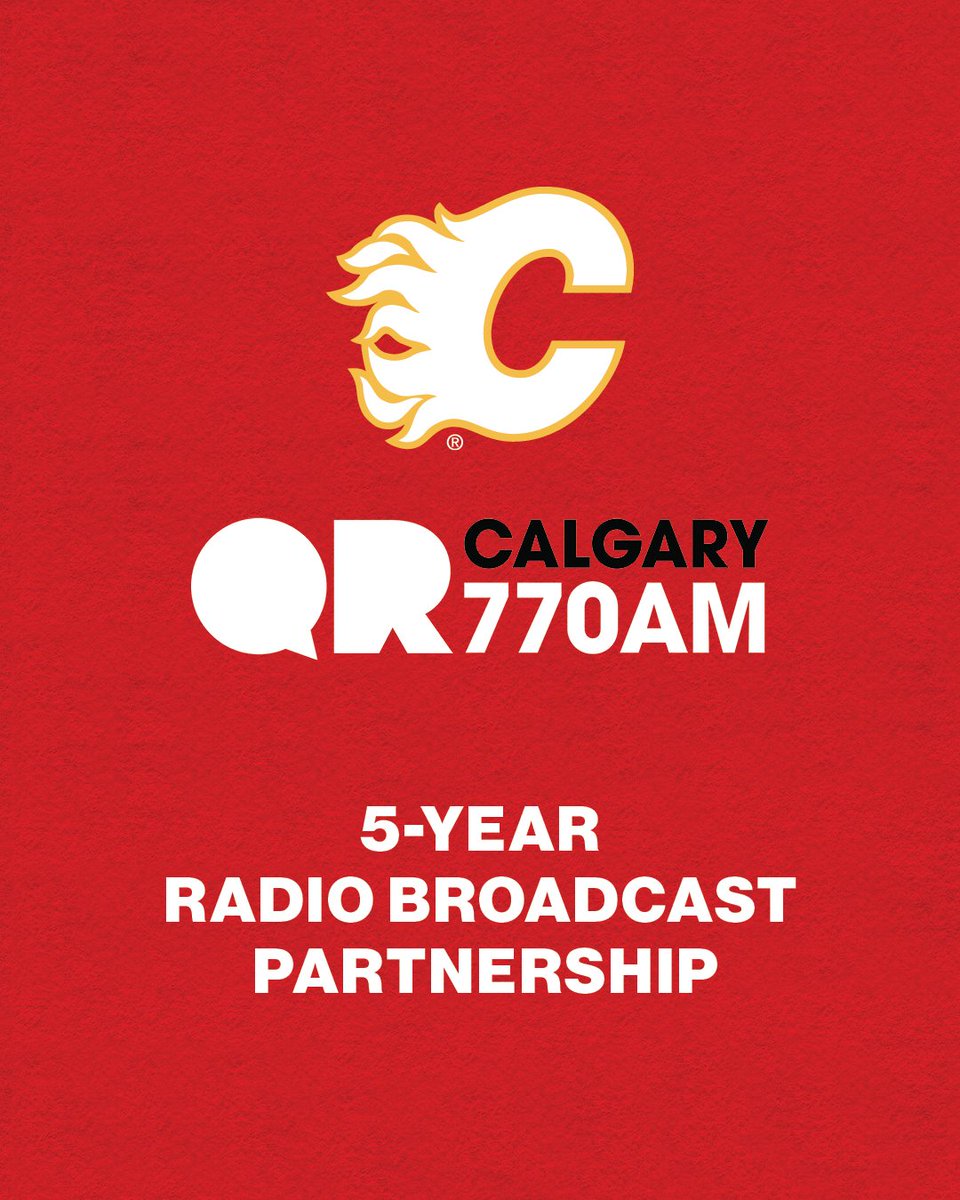 NHLFlames's tweet photo. CSEC 🤝 @QRcalgary

Today, alongside Corus Entertainment, we announced an exclusive five-year partnership for all #Flames radio broadcasts to fans across the region! More info: https://t.co/3IRhGITknX https://t.co/NnY67RKqNM
