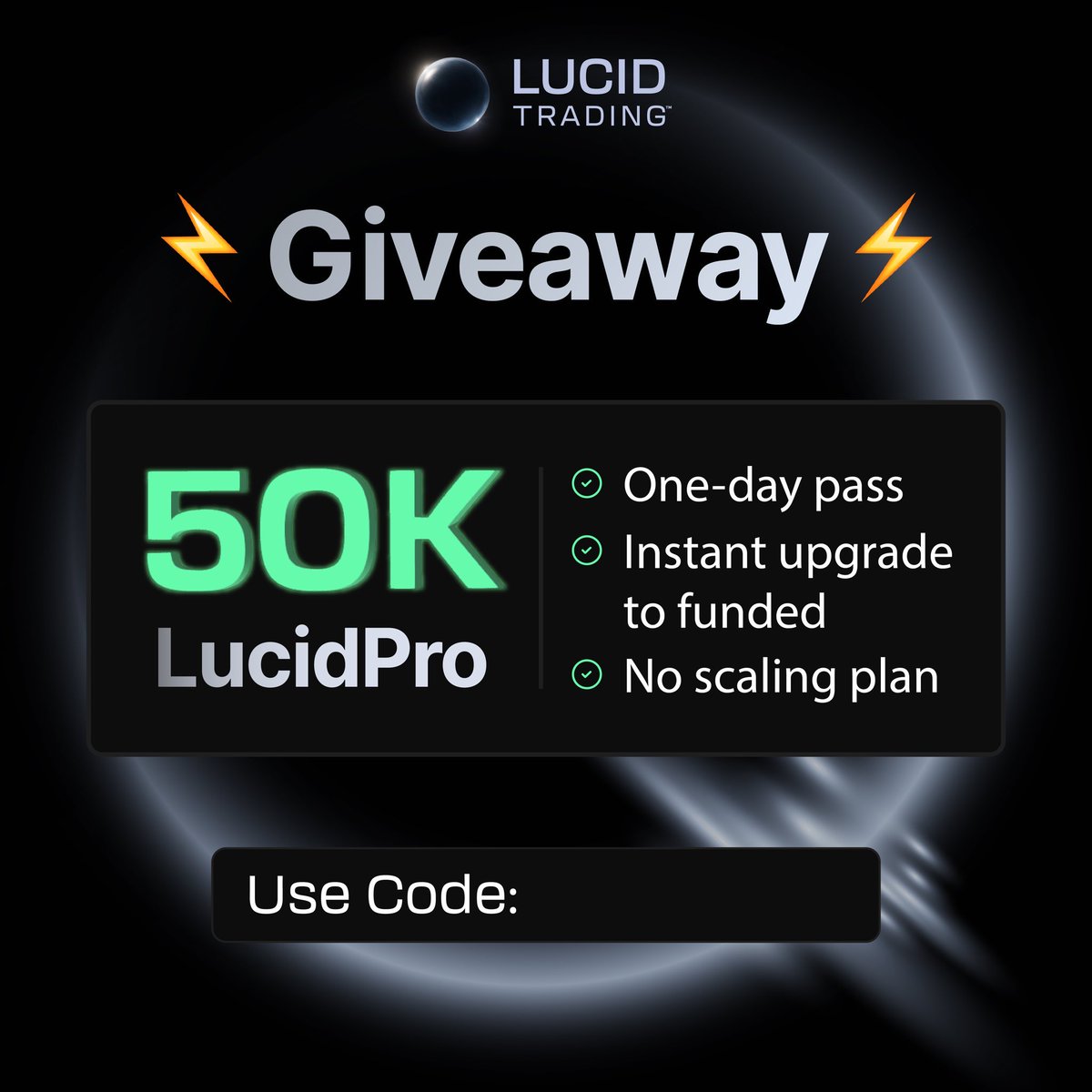 Carwhorns's tweet photo. 🚨 **MASSIVE ACCOUNT GIVEAWAY** 🚨

I’m giving away **3x Lucid 50K Accounts** 💰🔥

**3 WINNERS. 3 ACCOUNTS.**

⏰ **ENDS IN 48 HOURS!**

To enter:

✅ **FOLLOW ME**
❤️ **LIKE THIS POST**
▶️ **SUBSCRIBE TO MY YOUTUBE**
📸 **MUST SHOW PROOF OF SUBSCRIPTION TO WIN**

🎥 [BrandonTrades on YouTube](https://t.co/RLVzJTvhMf)

Good luck 👀🔥