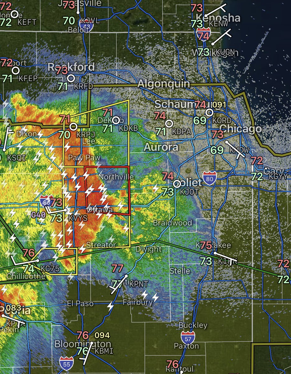 ChicagoMWeather's tweet photo. ⚠️  DANGEROUS BOW ECHO AIMING TOWARD CHICAGOLAND ⚠️

A powerful bowing line of thunderstorms is racing east across northern Illinois, with the Chicago area and surrounding suburbs in its path. ⛈️💨

🌬️ Destructive winds of 80–90 MPH are possible within the strongest portions of the bow, capable of producing widespread tree and power-line damage.

🌪️ QLCS tornadoes are also a concern, with brief, fast-moving tornadoes potentially developing along embedded circulations within the line.

⚠️ Chicago and the suburbs need to be weather-aware as this line approaches. These storms are moving quickly, so warnings may provide limited lead time.

#ChicagoWeather #SevereWeather #IllinoisWeather #Chicago #QLCS #Tornado #DamagingWinds #StormChasing #Chicagoland #ILwx