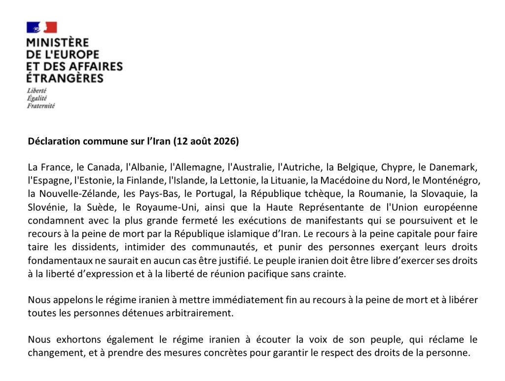 jnbarrot's tweet photo. Sept mois après les crimes de masse commis à l'encontre du peuple iranien qui se levait pour réclamer la justice et la dignité, le régime continue de faire couler le sang en multipliant les exécutions.

Cette répression insupportable et inhumaine doit cesser. Ses responsables doivent rendre des comptes. Les prisonniers politiques doivent être libérés.

Le peuple iranien doit pouvoir décider librement de son avenir et ses droits fondamentaux doivent être respectés.