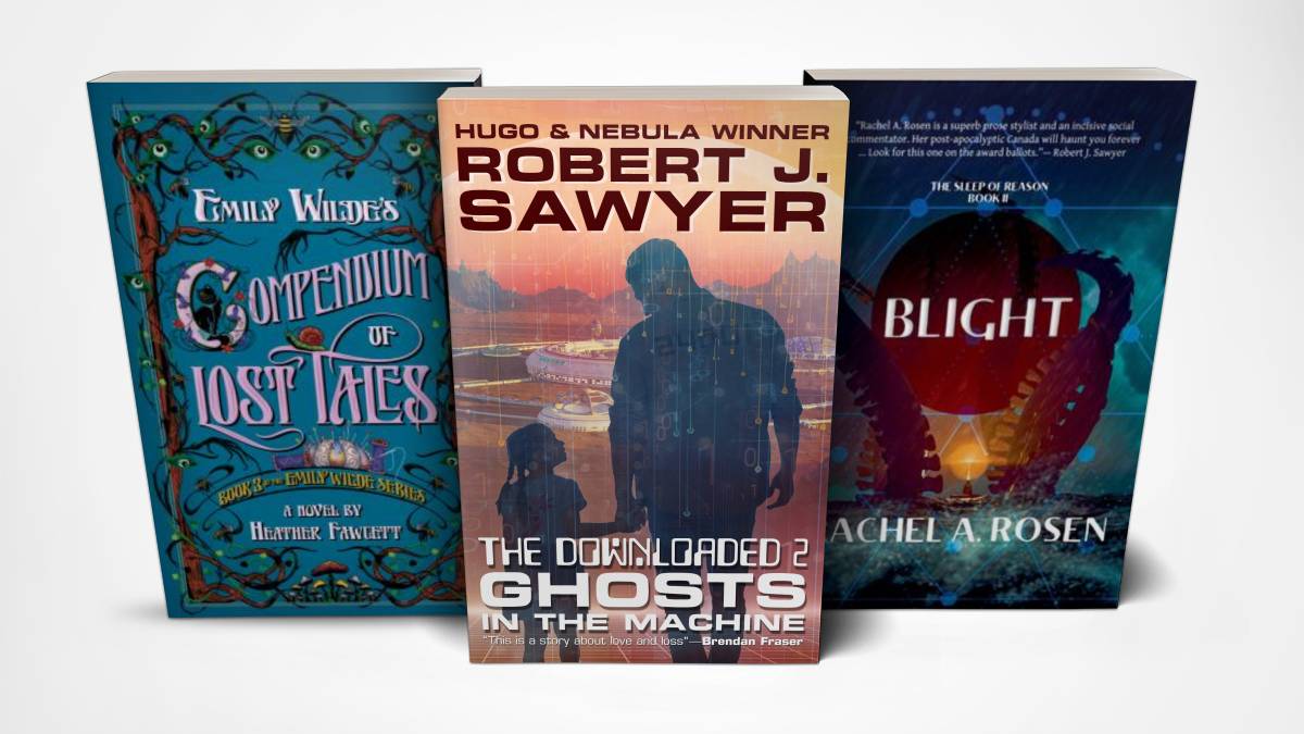 torontolibrary's tweet photo. 🏆 Congrats to @RobertJSawyer! His novel The Downloaded 2: Ghosts in the Machine won the Aurora Award for Best Novel, which recognizes Canadian sci-fi and fantasy. 

Browse winners and nominees from 2026 and past years: https://t.co/XDq0zJXV49 https://t.co/70Pjhrgk9O