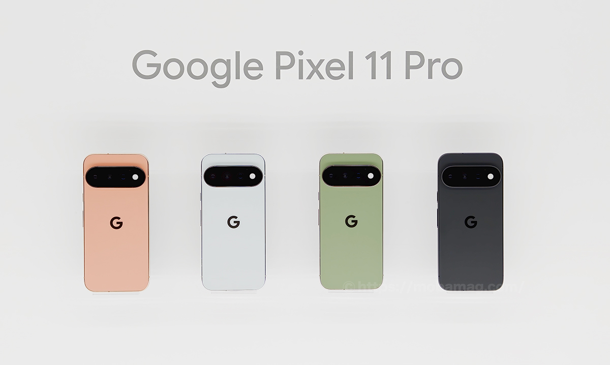 chehonz201's tweet photo. ＼Google Pixel 11 Pro 発表🥳🙌／
✅6.3インチディスプレイ(フラット×有機EL)
✅リフレッシュレート最大120Hz
✅Google Tensor G6搭載
✅メモリ : 12GB / 16GB
✅ストレージ容量 : 256GB / 512GB / 1TB
✅外部ストレージ : microSDカード非対応
✅トリプルカメラ:
（50MP広角+48MP超広角+48MP望遠 光学5倍）
✅本体サイズ : 約152.7 ×71.9×8.4mm
✅バッテリー容量 : 4,850mAh / 重さ 約204g
✅防水防塵 : IP68 / おサイフケータイ / ステレオスピーカー
✅最大25Wワイヤレス充電（マグネット内蔵）
✅本体価格 : 174,800円〜

Pixel 11 Proきたあああああ！最大120倍ズーム対応＆光る「HiLight」搭載ｗｗｗｗ望遠強化もあるし良いのでは...？

取材協力：Google