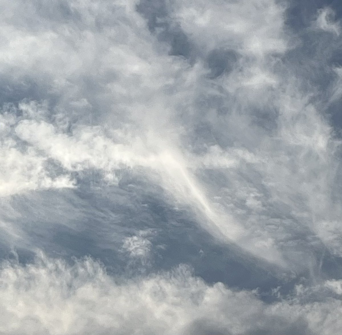 LynnLoera's tweet photo. As I sat in my backyard, I looked up at the sky and took this photograph.

What I saw immediately caught my attention: a sword and a cross.

I have attached the original photograph so you can see exactly what I saw. I also had AI highlight those formations so they could be seen more clearly.

However, this isn’t a post about clouds.

It is about where the LORD was leading me through what He was showing me.

As I looked upward, He began leading me directly into His Word and to the historical reality of what Jesus Christ accomplished at Calvary.

And suddenly the message became much larger.

LOOK UP.

Our battles are so much greater than what many people can understand simply by looking at what is happening directly in front of them.

Scripture tells us exactly that:

“For our struggle is not against flesh and blood, but against the rulers, against the authorities, against the powers of this dark world and against the spiritual forces of evil in the heavenly realms.”
Ephesians 6:12 NIV

The person standing in front of you is not the whole battle.

The circumstance overwhelming you is not the whole battle.

What your physical eyes can see is not the whole battle.

This is why we MUST trust the Lord rather than lean upon our own understanding.

“Trust in the Lord with all your heart and lean not on your own understanding.”
Proverbs 3:5 NIV

Then there was the SWORD.

And He led me directly to His Word:

“Take the helmet of salvation and the sword of the Spirit, which is the word of God.”
Ephesians 6:17 NIV

Jesus Himself said:

“The seed is the word of God.”
Luke 8:11 NIV

And we are commanded to put that Word deep within us:

“I have hidden your word in my heart that I might not sin against you.”
Psalm 119:11 NIV

Then there was the CROSS.

My thoughts were taken directly to Calvary—to the historical sacrifice of Jesus Christ, who willingly gave His life for us.

The battle cannot be understood apart from the Cross.

The victory cannot be understood apart from the Cross.

Our salvation cannot be understood apart from JESUS CHRIST.

And then—the LIGHT.

“I am the light of the world. Whoever follows me will never walk in darkness, but will have the light of life.”
John 8:12 NIV

Do you see the message?

THE BATTLE.
THE SWORD.
THE CROSS.
THE LIGHT.

And through all of it:

TRUST HIM.

There is tremendous heaviness in people’s lives right now. People contact me constantly asking what they should do.

And repeatedly, I return them to GOD and HIS WORD.

I cannot bend His Word.

I cannot change His Word to accommodate someone’s feelings or circumstances.

I must point people back to what HE HAS SAID.

And we must test everything:

“Dear friends, do not believe every spirit, but test the spirits to see whether they are from God.”
1 John 4:1 NIV

That includes what we hear, what we’re taught, what we’re told spiritually, and what we believe we understand.

TEST IT AGAINST HIS WORD.

I tell you these things because I want you to rise and take your place in the purpose for which GOD created you—to serve the living God.

We were created in His image.
Genesis 1:27

And while Scripture reveals that our battle reaches into spiritual realms, Jesus commands us concerning one another:

“As I have loved you, so you must love one another.”
John 13:34 NIV

People are not our enemy.

So when the battle becomes too complicated to understand…

When what is happening around you makes absolutely no sense…

When you cannot see what is happening beyond what your physical eyes perceive…

TRUST HIM.

Take up the Sword of the Spirit.

Remember the Cross of Calvary.

Walk in the Light of Jesus Christ.

And never forget:

“The heavens declare the glory of God; the skies proclaim the work of his hands.”
Psalm 19:1 NIV

Everything points back to HIM.

All glory belongs to GOD.