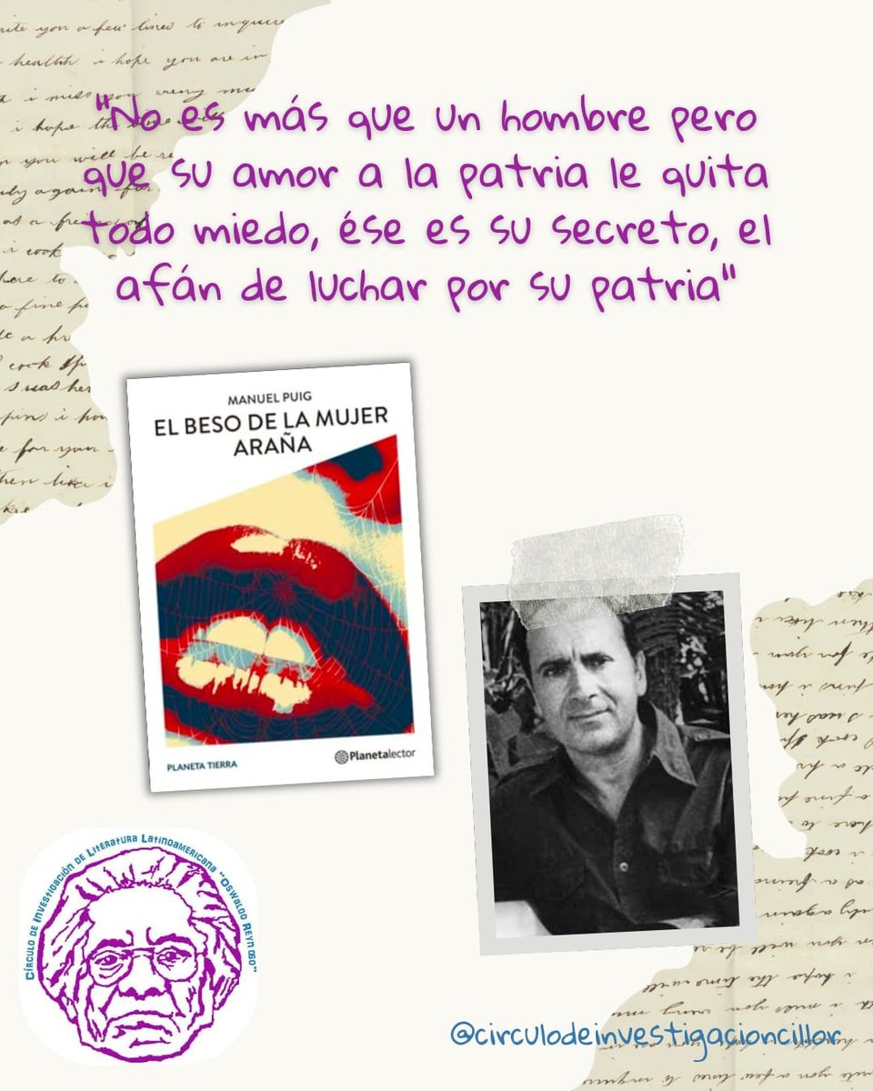 CillorCillor's tweet photo. «ESTE SUEÑO ES CORTO, PERO FELIZ»: COLOQUIO HOMENAJE POR LOS 50 AÑOS DE EL BESO DE LA MUJER ARAÑA DE MANUEL PUIG.

17 y 18 de septiembre de 2026

Casa de la Literatura Peruana

Evento académico organizado por la Escuela de Lingüística y Literatura de la UNFV y el Cillor. https://t.co/egBedQwSdW