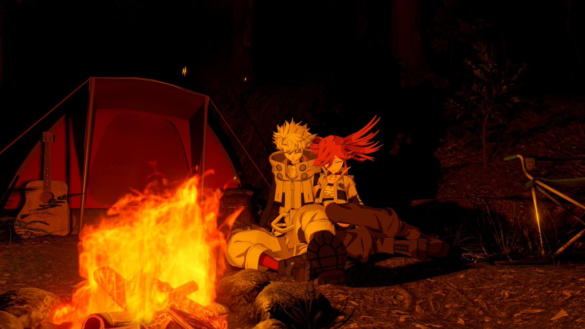 kongcbr0's tweet photo. No dancing today...just watch them have a campfire 😴🧤✂️❤️
#Ruyo #RudoxRiyo #gachiakuta https://t.co/agZO6BrUeq
