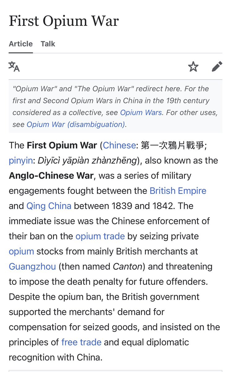 SaltandLight51's tweet photo. So…who exactly is responsible for the Opium trade and ongoing epidemic?
Who are the bad guys again?
Is China actually a “sovereign” nation?
How come I didn’t learn about this in school??
I have so many new questions…🤦🏼♀️
#HistoryMatters
#FirstOpiumWar https://t.co/g5BeBP8Iw7