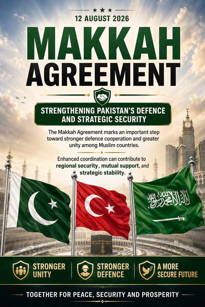 rahmani_k's tweet photo. #MakkahAgreement #PakistanTurkeySaudiArabia #PakistanDefence #DefenceCooperation #StrategicSecurity #RegionalSecurity #MuslimUnity #StrongerDefence #StrategicPartnership #Pakistan 🇵🇰🇹🇷🇸🇦
@AIHighlight https://t.co/i1Zj86bvdl