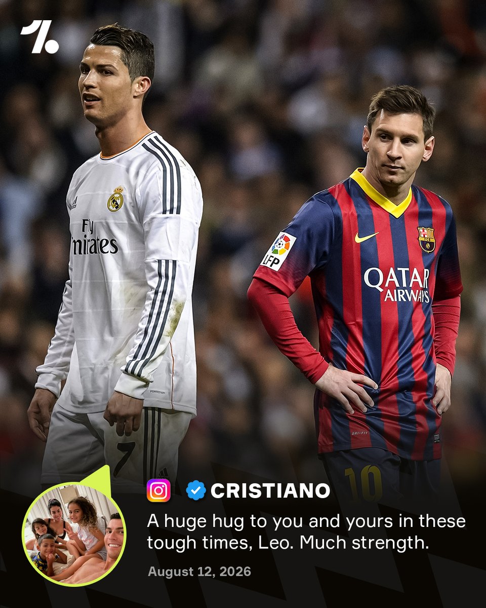 OneFootball's tweet photo. Cristiano Ronaldo has sent his love to Lionel Messi and his family in the comments of his recent Instagram post ❤️

Some things are so, so much bigger than football 🫂 https://t.co/jS3h0WOnML