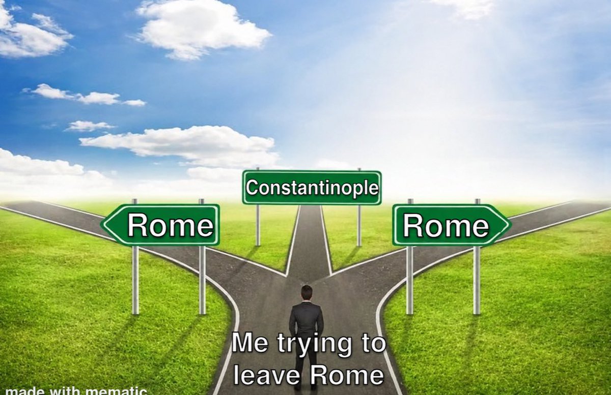 RomeInTheEast's tweet photo. All roads lead to Constantinople https://t.co/dEe6niUT8E