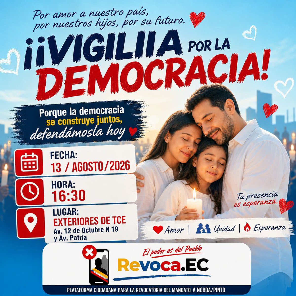 Drwandradee's tweet photo. 🚨DENUNCIO AL PAÍS|| que la persecución en contra de quienes impulsamos la REVOCATORIA continúa y se ha intensificado. 
✍🏿Un juez funcional y timorato, cumpliendo órdenes del gobierno, a última hora vuelve a DIFERIR LA AUDIENCIA solicitada para la revisión de la medida cautelar de bloqueo y retención de mis cuentas y de 16 personas más (entre personas naturales y jurídicas) sin justificación alguna. 
✍️Este hecho se da “coincidencialmente” cuando anunciamos que continuamos la minga cívica por la revocatoria y nos autoconvocamos  a un plantón pacífico frente al @TCE_Ecuador para el JUEVES 13 de AGOSTO a las 16:30 denominada “VIGILIA POR LA DEMOCRACIA”.
✍️ Por supuesto que dificultan nuestra vida diaria y afectan nuestra actividad profesional, así como el cumplimento de obligaciones, asfixiándonos financieramente con efectos perniciosos, pero a pesar de ello NO VOY A CLAUDICAR. 
Voy a presentar las acciones legales en contra de quienes están orquestando esta persecución con base en el tráfico de influencias y fraude procesal desde el poder. 

✍️Les recuerdo a los persecutores, a estos señoritos y a ti @JoseJulioNeira que #ElPoderEsEfímero y más temprano que tarde deberán rendir cuentas ante la justicia. 

✍️ Con más fuerza, la revocatoria REAL va porque va! 

Pd: no aspiro solidaridad (gratitud por ello) lo que pido es unidad, valentía y lucha para salvar a nuestro país de la dictadura🇪🇨💪
#VigiliaPorLaDemocracia 
#NOboaTieneMiedo 
#EnLasCallesSeForjaLaUnidad 
#Art98CRE #PlantónTCE