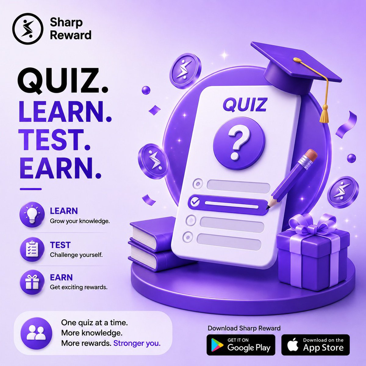 SharpEconomy's tweet photo. 🧠 Think you can ace it?

Test your knowledge with Quiz on Sharp Reward.

Learn something new.
Challenge yourself.
Keep coming back. ⚡

Reply with the Sharp Reward feature you would try first.👇

📲 Download: https://t.co/vd6NS3VSnK

#sharpeconomy #SharpReward #Quiz #Web3 https://t.co/nXe4ZGSE7w