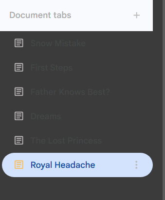 Floofers_'s tweet photo. the only thing keeping me in docs at this moment is this... soooo to anyone who has made the switch, does libra or another program do this while also having a super primative spell check? (i enjoy tabs cause it breaks it down nicely into mangable sections but all in one place) https://t.co/fBrqAwsnKw