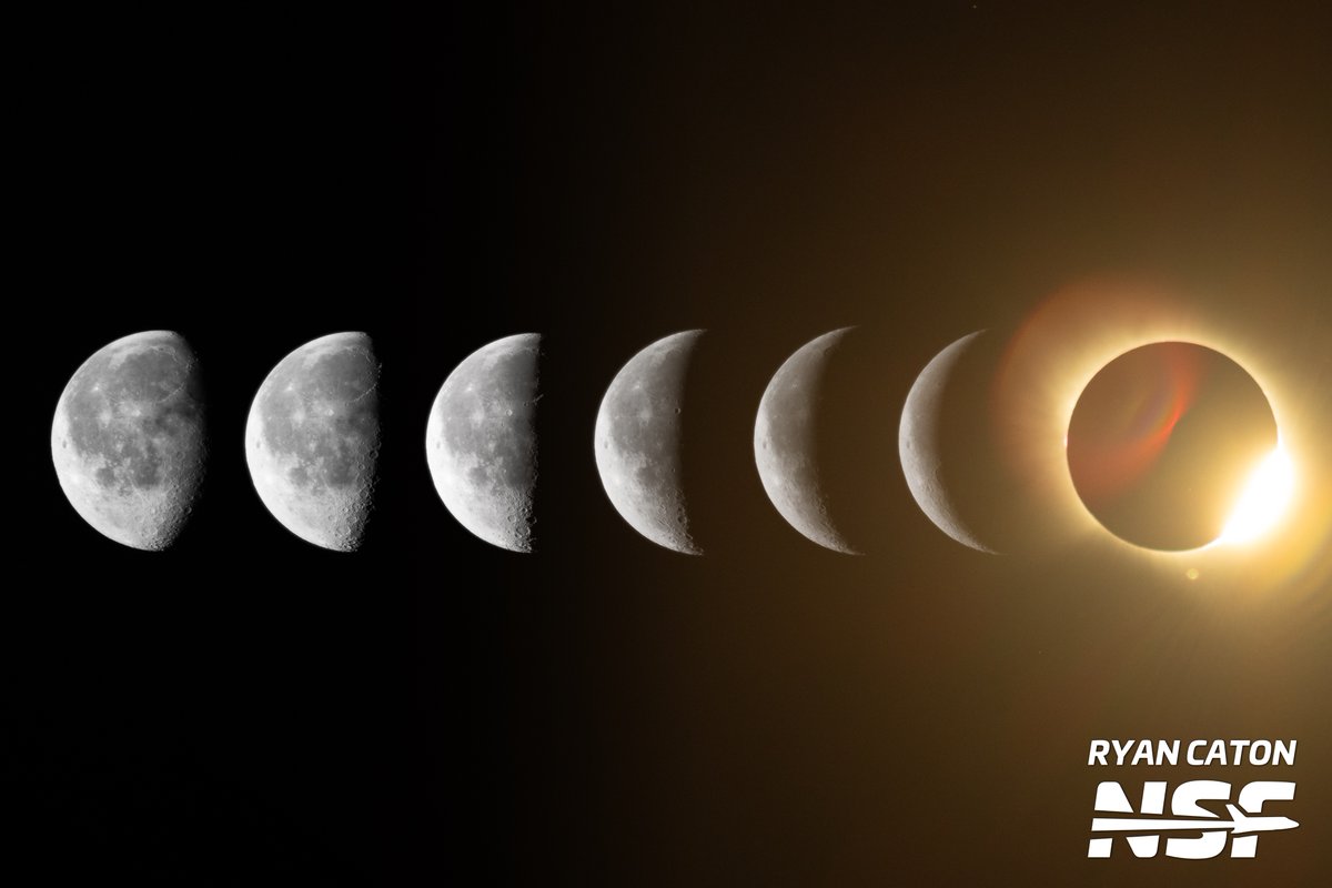 dpoddolphinpro's tweet photo. The Difference A Week Makes

I photographed the Moon in the week leading up to the 2026 Total Solar Eclipse, with Totality captured in León, Spain.

Available now as a print - link below. https://t.co/FvlcVw26D6