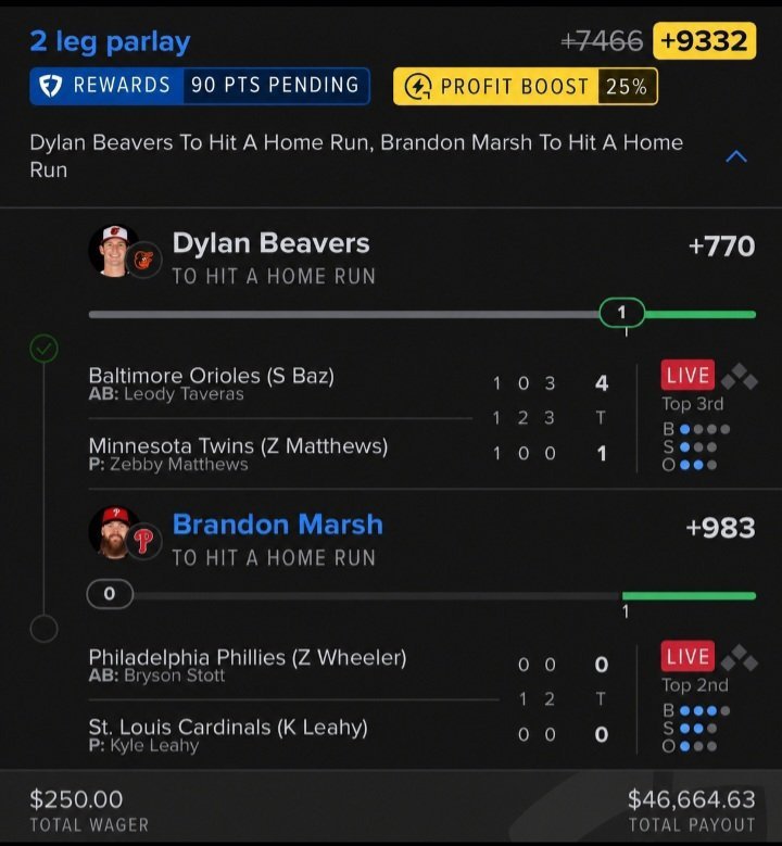 Jamesy3st's tweet photo. ⚾️ TWO HOME-RUN PICKS ON THE BOARD! 🔥
Dylan Beavers and Brandon Marsh are the names to watch tonight. 👀💥
#MLB #Baseball #MLBBaseball https://t.co/CUXUNfnfZy