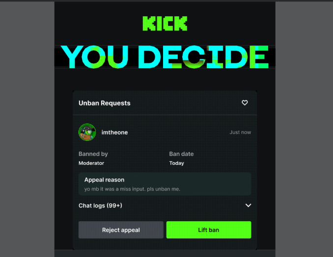 MuzehHQ's tweet photo. @kick uve got everyone talking about this. and i respect it. next time use my account so that i actually get traffic... appreciate it. https://t.co/F7PhzXpyFJ