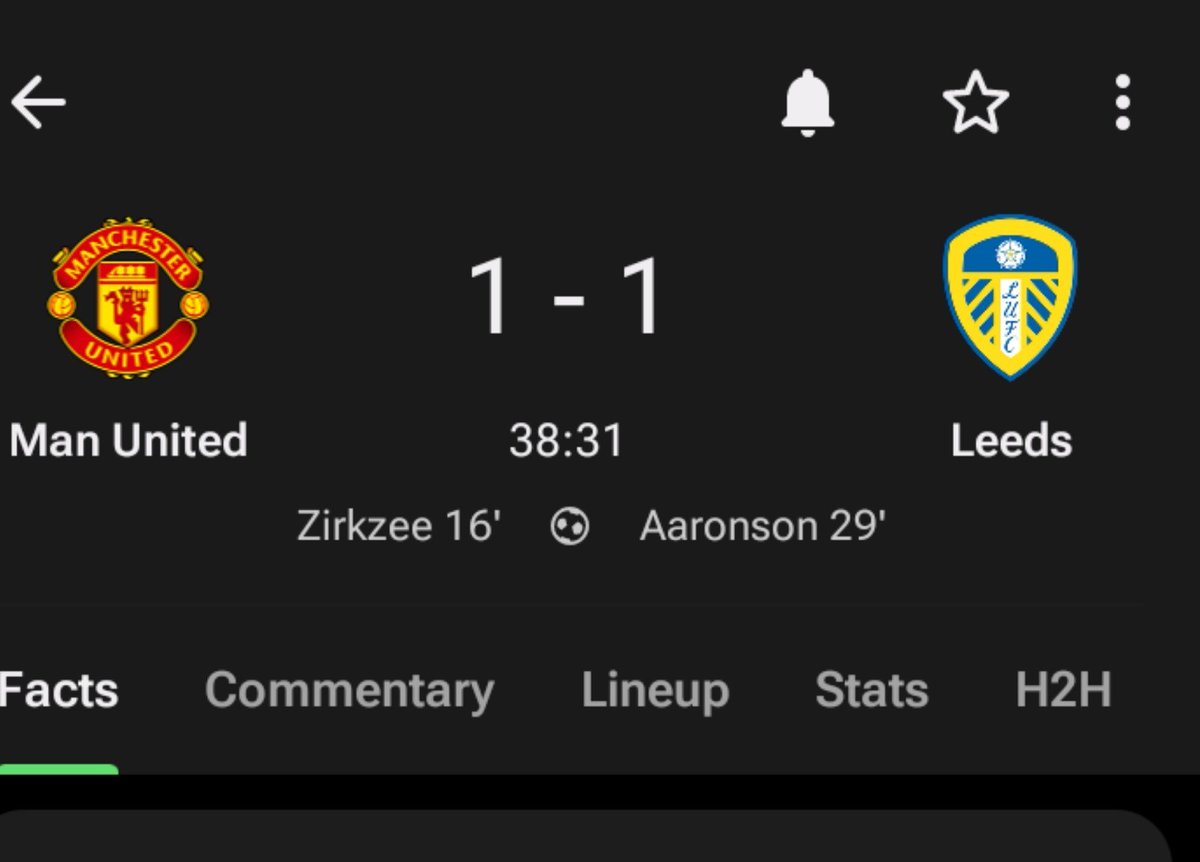 FCB__OLA's tweet photo. Manchester united struggling to beat Leeds https://t.co/3JC8LaWoRh