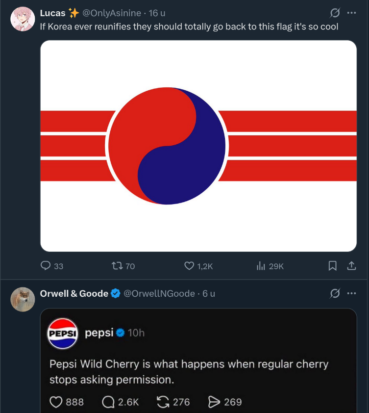 0x_Dunes's tweet photo. Pepsi ahh flag. https://t.co/SfHm5WDqbu