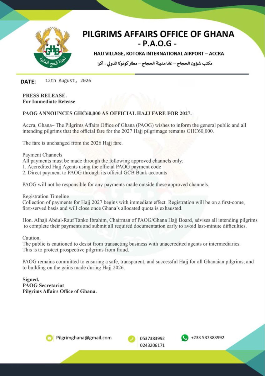 Hajjyass70's tweet photo. Under Alhaji Bawumia, Muslims paid GH₵75,000 for Hajj, President Mahama pegged it at GH₵ 60,000 last year, and still sticking to same amount this year. May Allah Bless JDM🤲🏽. https://t.co/tkMELltfRJ