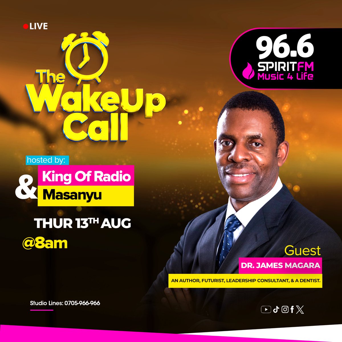 DrJamesMagara's tweet photo. Join me tomorrow at 8:00 AM on Spirit TV &amp; Spirit Radio as we discuss Holistic Health

Don’t miss it. Share with someone! 🇺🇬

#HolisticHealth #SpiritTV #SpiritRadio #DrJamesMagara https://t.co/Df6mJm2j5e